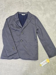 Brand New Cat and Jack Boys Blazer Navy Houndstooth Size 12 - Picture 1 of 4