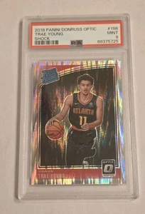 TRAE YOUNG 2018-19 DONRUSS OPTIC RATED ROOKIE SHOCK PRIZM CHIPPED RC PSA 9 Q1514 - Bild 1 von 5
