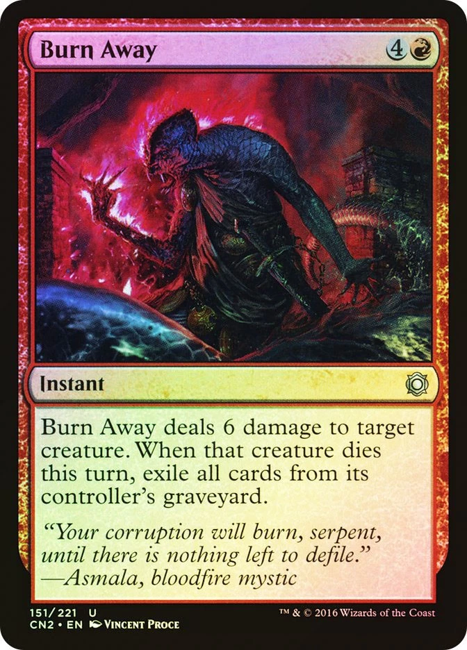 MTG FOIL Burn Away  - Conspiracy: Take the Crown #151 - Image 1 of 1