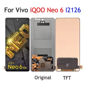 For Vivo iQOO Neo 6 I2126 LCD Display Touch Screen Digitizer Assembly +Frame lot - Imagen 1 de 3