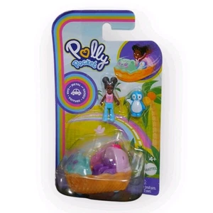 Polly Pocket Puppe Rosa Mini Auto Mädchen Pinguin Afroamerikanisch Kostenloser Versand Selten - Bild 1 von 5