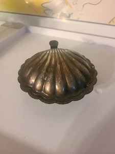 Vintage Clam Oyster Shell Silver Plate And Glass Caviar Butter Dish - Picture 1 of 7