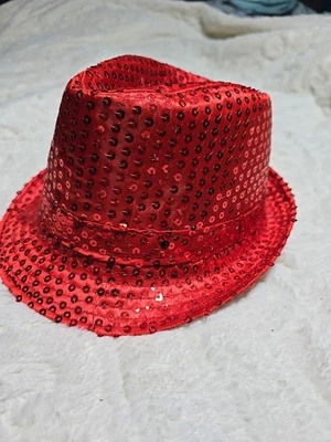 Adults Light Up Sequin Trilby Hat With LED Lights Party & Carnival Hats - Image 1 of 4