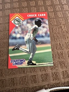 Tarjeta de alineación inicial Kenner 1995 Chuck Carr - Imagen 1 de 2
