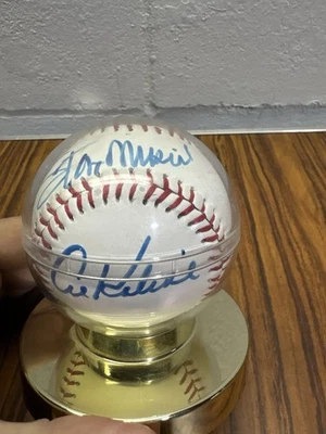 autographed baseball Stan Musial /Al Kaline Baseball 2 Autographs No COA - Image 1 of 4