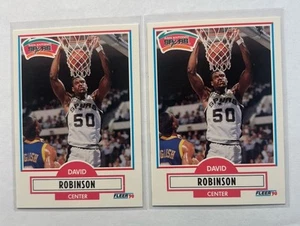 1990-91 Fleet David Robinson #172 (2 Card Lot) - Picture 1 of 2