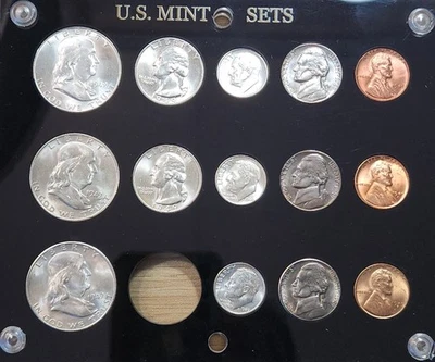 1949 PDS Uncirculated Mint Set - Choice, GEM BU, New Capital Holder - Z-49pds - Image 1 of 4