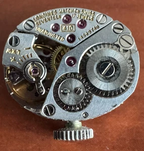 VINTAGE LADIES LONGINES WRISTWATCH MOVEMENT CAL. 410 RUNS GREAT  17 JEWEL - Picture 1 of 2