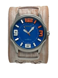 Nemesis VDXW107L watch  Vintage Whie leather cuff band - Picture 1 of 3