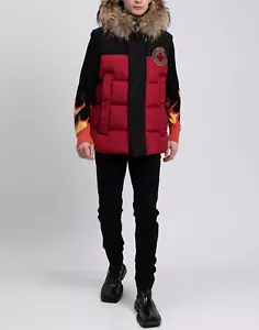 RRP €1085 DSQUARED2 Down Puffer Gilet Size IT 44 / XS Raccoon Fur Trim Hooded - Picture 1 of 12