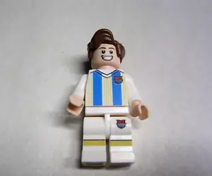 Mini Figure For Lego Blue white Shirt No Number has Emblem - Picture 1 of 2