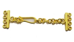 2 SET MUTI STRAND EXTENDER CLASP 4 STRAND 18K GOLD PLATED 827 DTH-261 - Picture 1 of 3