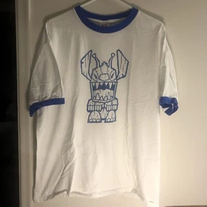 Lilo & Stitch Tiki Stich Amboss Grafik kurzärmeliger Ringer T Erwachsene - Bild 1 von 5