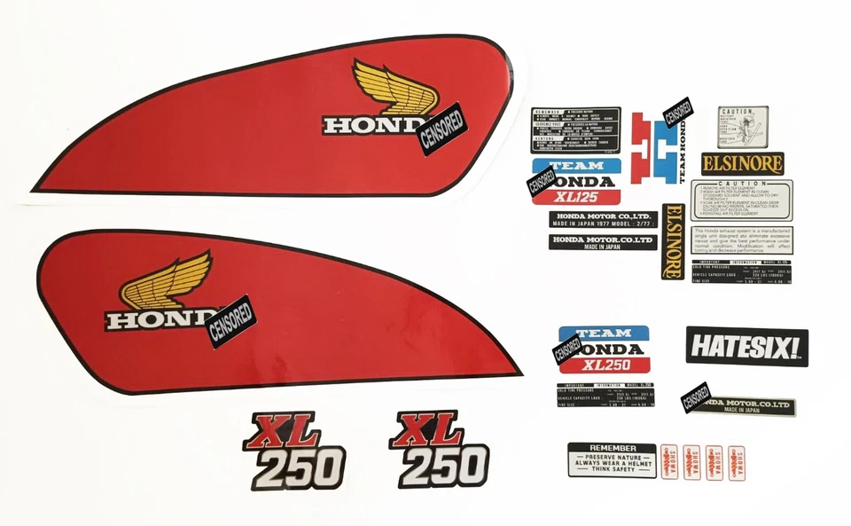 BRAND NEW HONDA XL250 DECAL SET (MORE INFORMATION IN DESCRIPTION SECTION) Foto 1 de 1