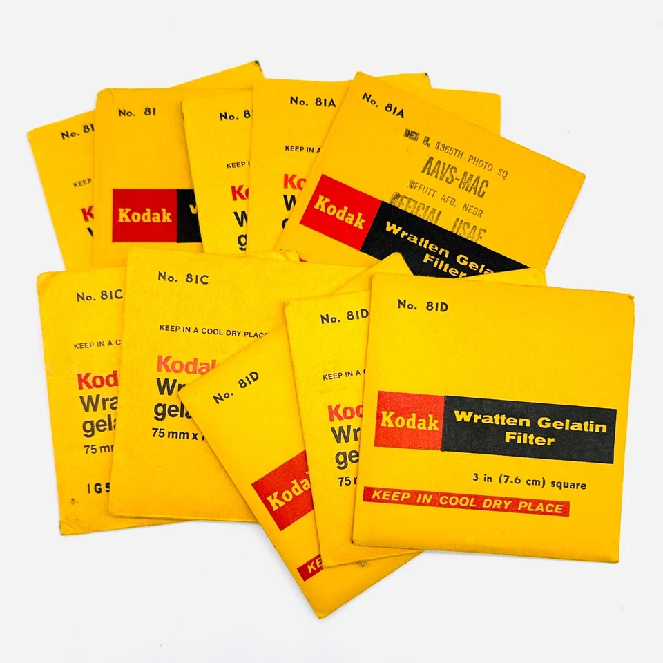 SEALED NOS KODAK 75mm Gel Wratten Filter #81, #81A, #81C or #81D Unsealed #81B - Image 1 of 1