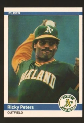 1984 Fleer Baseball #458 - Ricky Peters - Oakland Athletics  84-998 - Image 1 of 2
