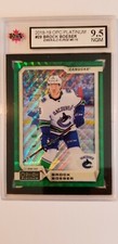 Brock Boeser 2018-19 OPC Platinum Emerald Surge Hockey Card #6/10 KSA Graded 9.5