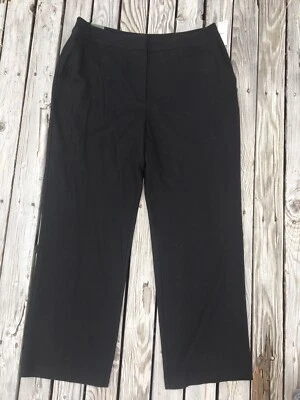 Pantalón Eddie Bauer Negro Mezcla Lana Vacaciones Pantalones Forrados Bolsillos Talla 18 Para Mujer’s Foto 1 de 4