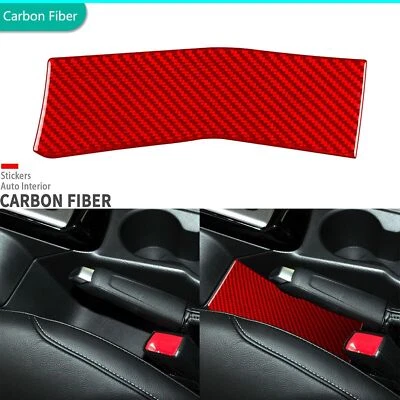Red Carbon Fiber Center Console Handbrake Base Panel Cover For Ford Focus 12-14 - image 1 of 4