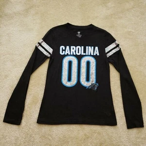 Camicia Carolina Panthers adulto grande L 14 donna nera manica lunga grafica  - Foto 1 di 10