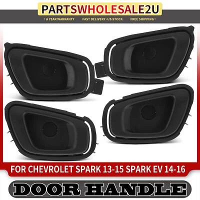 Manija de puerta interior delantera y trasera negra 4 piezas para Chevrolet Spark 13-15 Spark EV Foto 1 de 4