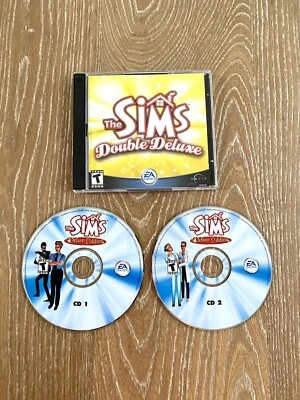 The Sims: Double Deluxe 2 Disc  PC-CD Computer GAME  - Image 1 of 4