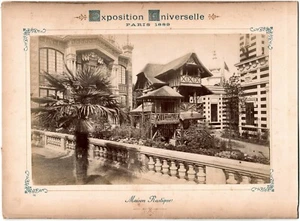 Paris.Exposition Universelle 1889.Maison Rustique.Photo originale Albuminée ND. - Picture 1 of 1
