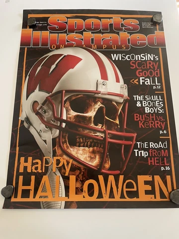 Wisconsin Badgers Football Poster Sports Illustrated 2004 Halloween Vintage Cover