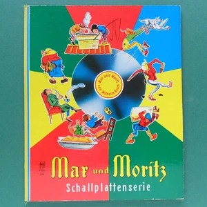 Altes sehr seltenes Buch um 1960 Kinderbuch Max und Moritz Schallplattenserie - Bild 1 von 5