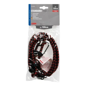 COPPIA CORDE CINGHIE ELASTICHE CAVI CON GANCI UNIVERSALI MULTIFUNZIONE 2x100 cm - Foto 1 di 3