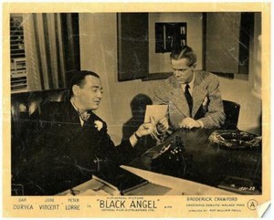 Black Angel 1946 original 8x10 lobby card Peter Lorre Dan Duryea