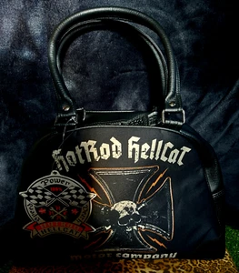BNWT HOT ROD HELLCAT MOTOR COMPANY BOWLING BAG SKULL PSYCHOBILLY RACE ROCK 50S - Picture 1 of 3