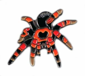Red Tarantula Arachnid Spider Metal & Enamel Pin Badge - Picture 1 of 1