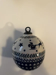 Dicke Glas Weihnachtskugel Ornament  - Bild 1 von 2