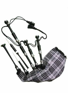 New Scottish Highland Rosewood Bagpipe Full Silver Mounts  - Picture 1 of 1