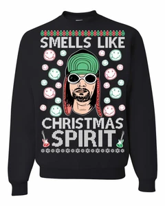 Ugly Christmas Sweater | Smells Like Christmas Spirt | Funny Meme  - Picture 1 of 4