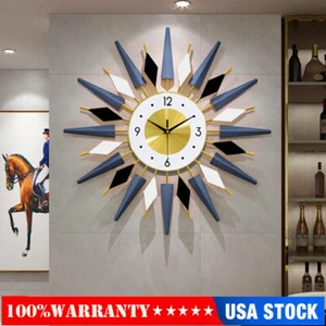 Reloj de pared vintage de pared moderno de mediados de siglo artístico retro grande de 23,6 pulgadas - Imagen 1 de 12