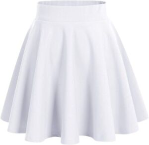 DRESSTELLS Skirt for Women Mini Skirts Versatile A-line Basic Stretchy Flared Sk