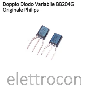 Doppio Diodo Variabile BB204G, BB204 Originale Philips Equivalente BB104 - Imagen 1 de 2