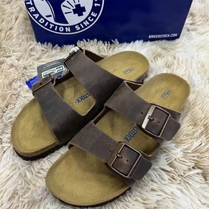 Birkenstock Arizona Soft Footbed Oiled Leather Habana Sandals - Select Size - Picture 1 of 8