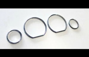 Für BMW E36 Chrom Instrumente Tacho Ringe Blenden Tachochromringe Limousine - Bild 1 von 2