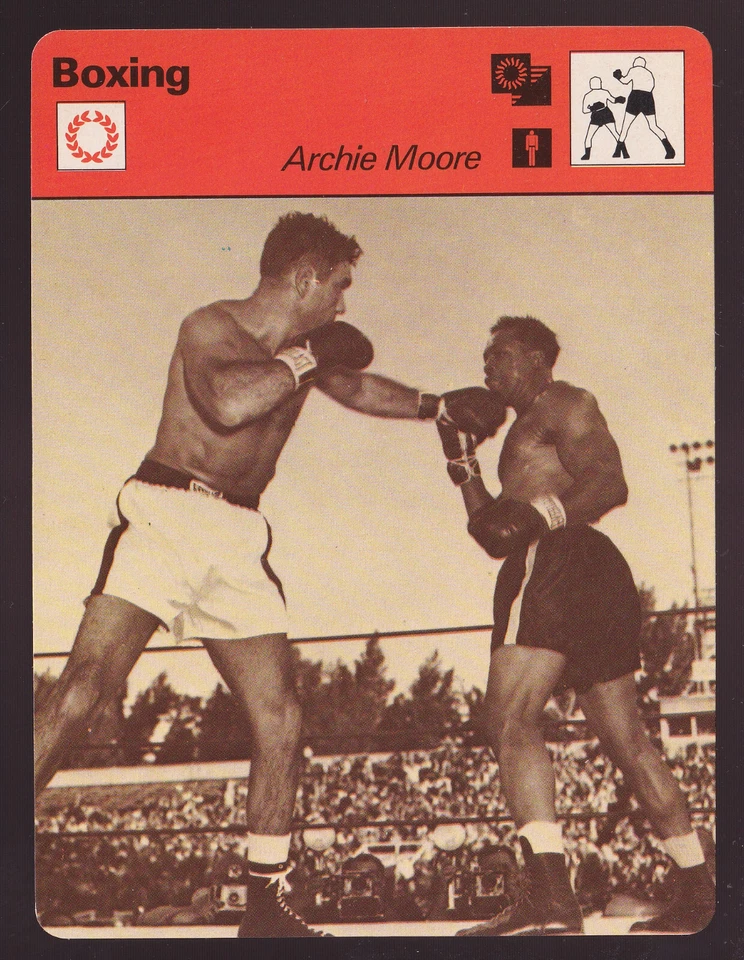 ARCHIE MOORE Boxing Boxer vs Joey Maxim Photo 1978 SPORTSCASTER CARD #21-07 - Image 1 of 1