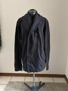 DieSel-Co Only The Brave Jacket XL Gray Pea Coat Double Breasted Notched Collar - Picture 1 of 17