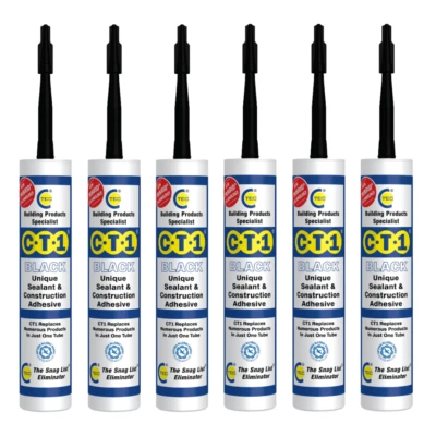 C-TEC 6x CT1 Sealant & Construction Adhesive 290ml | Various Colour | Seal Under Water