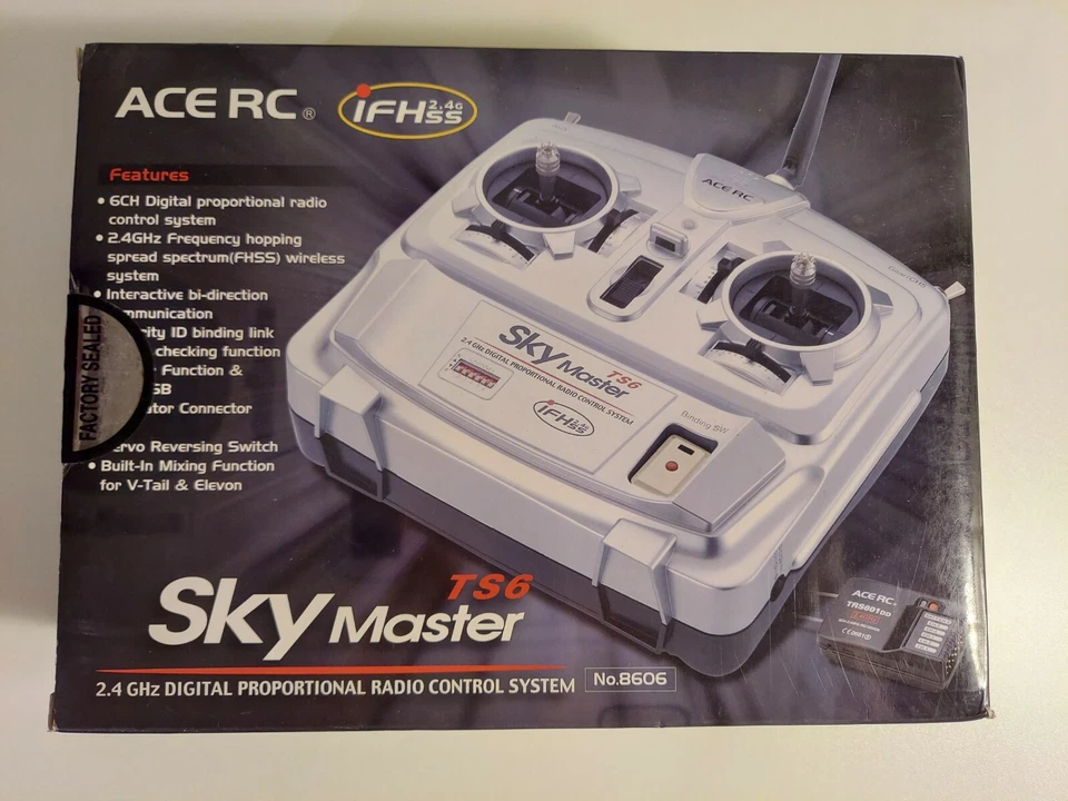 Thunder Tiger RC Accessory ACE SkyMaster TS6 2.4GHZ 6CH Transmitter 8606-M2R6 - Image 1 of 4