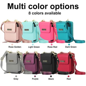 Luxury Leather Crossbody Strap Bag Card Wallet Cover Case For Z Flip 6 5 4 3 - Picture 1 of 18