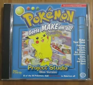 Pokemon Gotta Make 'em All! Software CD-ROM Project Studio versión azul PC 1999 - Imagen 1 de 5