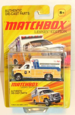 MATCHBOX Lesney Edition FORD E-350 AMBULANCE Boone County SEALED MOC - 2011 - Image 1 of 4