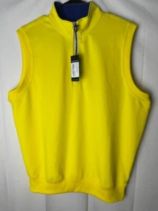 Fairway & Greene Men's Golf Vest Yellow Blue Size Medium Brand New - Picture 1 of 6