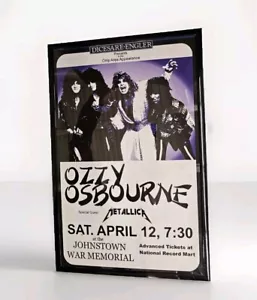 Poster concerto incorniciato Ozzy Osbourne & Metallica, Johnstown PA - Foto 1 di 2